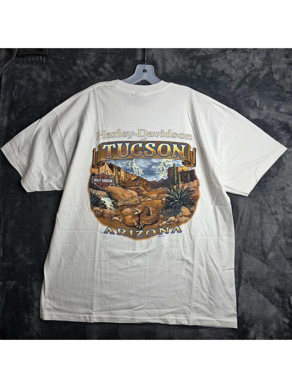 Harley Davidson of Tucson Arizona 2002 Hanes Beefy Tee Sz Xl NWOT